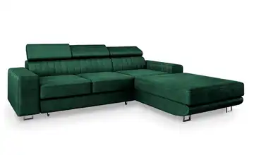 MASSENO Ecksofa Noto Flaschengrün rechts