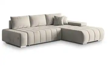 MASSENO Ecksofa Alese Creme rechts