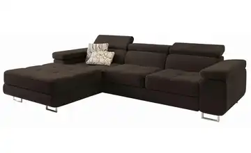 MASSENO Ecksofa mit Schlaffunktion Elma links Braun