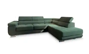 MASSENO Ecksofa mit Schlaffunktion Apiro rechts Grün