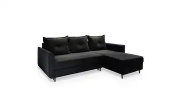 MASSENO Ecksofa  Pisan  Schwarz rechts