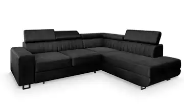 MASSENO Ecksofa Nola rechts Schwarz