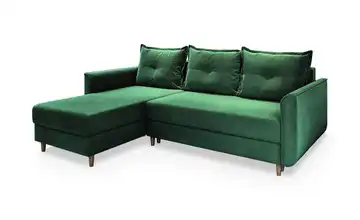 MASSENO Ecksofa  Pisan  Flaschengrün links