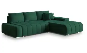 MASSENO Ecksofa Alese Flaschengrün rechts