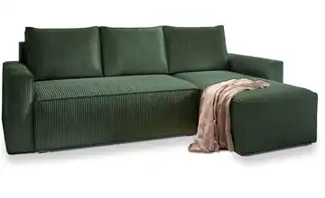 MASSENO Ecksofa Potaro Flaschengrün