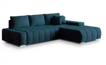 MASSENO Ecksofa Alese Cyanblau rechts