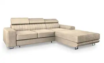 MASSENO Ecksofa Noto Creme rechts