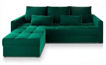MASSENO Ecksofa Kos Flaschengrün