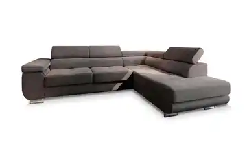 MASSENO Ecksofa mit Schlaffunktion Apiro rechts Braun