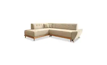 Miuform Ecksofa mit Schlaffunktion Dazzling Daisy Beige links