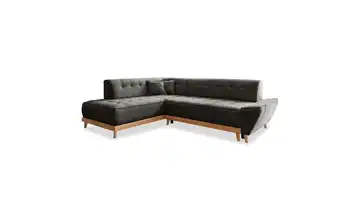 Miuform Ecksofa mit Schlaffunktion Dazzling Daisy Anthrazit links