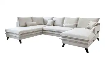 Miuform Wohnlandschaft mit Schlaffunktion Charming Charlie links Beige