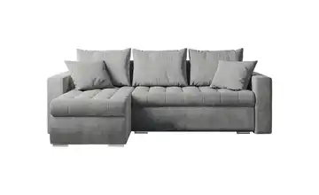 Ecksofa mit Schlaffunktion Luis Hellgrau links