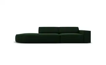 Micadoni Einzelsofa Jodie Flaschengrün links Samt