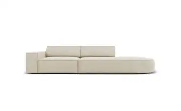 Micadoni Einzelsofa Jodie Dunkelbeige rechts Samt