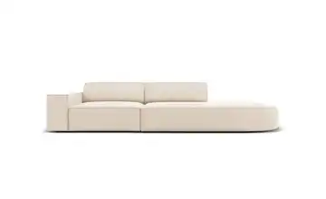 Micadoni Einzelsofa Jodie Hellbeige rechts Samt
