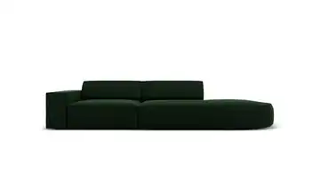 Micadoni Einzelsofa Jodie Flaschengrün rechts Samt