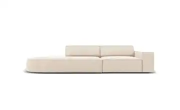 Micadoni Einzelsofa Jodie Hellbeige links Samt