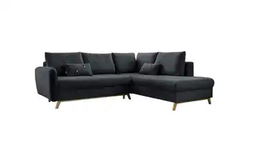 Miuform Ecksofa mit Schlaffuntkion Scandic Lagom rechts Dunkelgrau