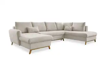 Miuform Wohnlandschaften mit Funktion Beige rechts