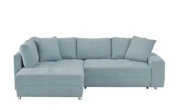 bobb Ecksofa Arissa de Luxe links Flachgewebe Taubengrau