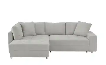 bobb Ecksofa Arissa de Luxe Grau links Flachgewebe
