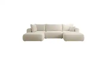 Wohnlandschaft mit Schlaffunktion Ovo Beige links