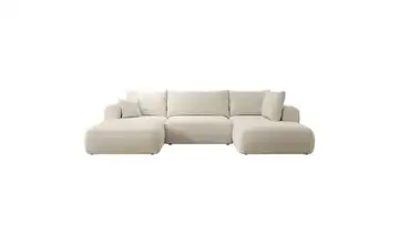 Wohnlandschaft mit Schlaffunktion Ovo Beige rechts