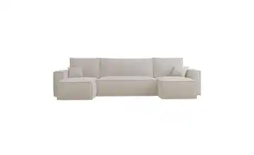 Wohnlandschaft mit Schlaffunktion Scarlo Hellbeige
