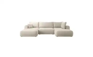 Wohnlandschaft mit Schlaffunktion Ovo Hellbeige rechts