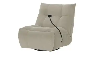 uno Sessel Relaxfunktion Tokyo Webstoff Beige Manuelle Relaxfunktion
