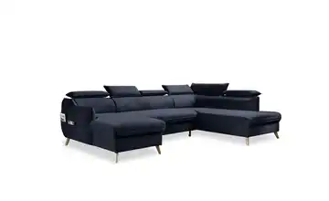 Miuform Wohnlandschaften mit Funktion Marineblau rechts