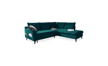 Miuform Ecksofa mit Schlaffunktion Stylish Stan Türkis/Petrol rechts