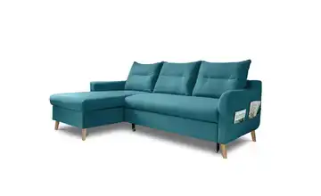 Miuform Ecksofa mit Schlaffunktion Stylish Stan links Türkis