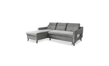 Miuform Ecksofa mit Schlaffunktion Stylish Stan Hellgrau links