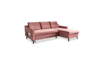 Miuform Ecksofa mit Schlaffunktion Stylish Stan rechts Rosa