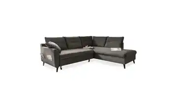 Miuform Ecksofa mit Schlaffunktion Stylish Stan Dunkelgrau rechts