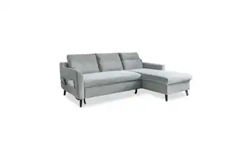 Miuform Ecksofa mit Schlaffunktion Stylish Stan Pastellblau links