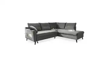 Miuform Ecksofa mit Schlaffunktion Stylish Stan Hellgrau rechts