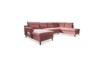 Miuform Wohnlandschaft mit Schlaffunktion Stylish Stan rechts Rosa