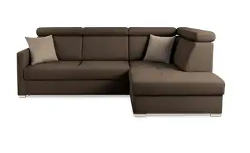 Ecksofa mit Schlaffunktion Mils Braun rechts
