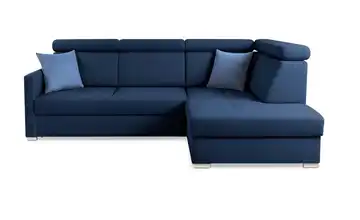 Ecksofa mit Schlaffunktion Mils Dunkelblau rechts