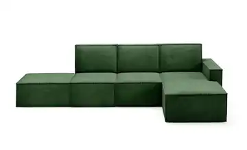 Ecksofa mit Pouf Orto Grün rechts
