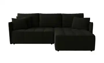 Ecksofa Onil Schwarz rechts