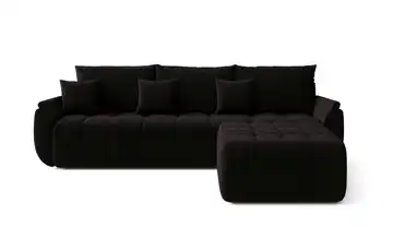 Ecksofa Tokyo Schwarz rechts