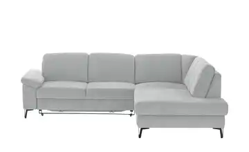 Ecksofa Coco rechts silberfarben
