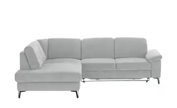 Ecksofa Coco links silberfarben