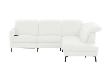 Wohnwert Ecksofa Monja rechts Erweiterte Funktion Cremeweiß
