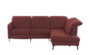 Wohnwert Ecksofa Monja rechts Erweiterte Funktion Dunkelrot