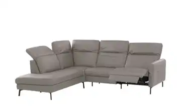 Wohnwert Ecksofa Monja links Erweiterte Funktion Stahlgrau